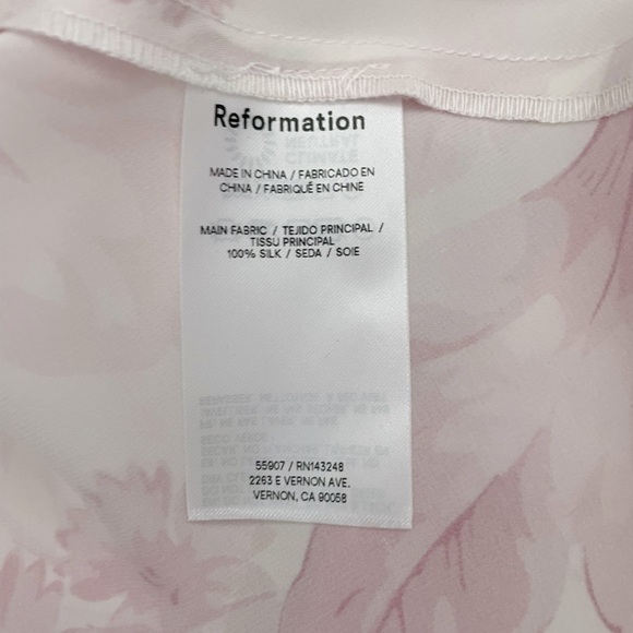 Reformation Parma floral silk dress in swoon NWT - Picture 7 of 8